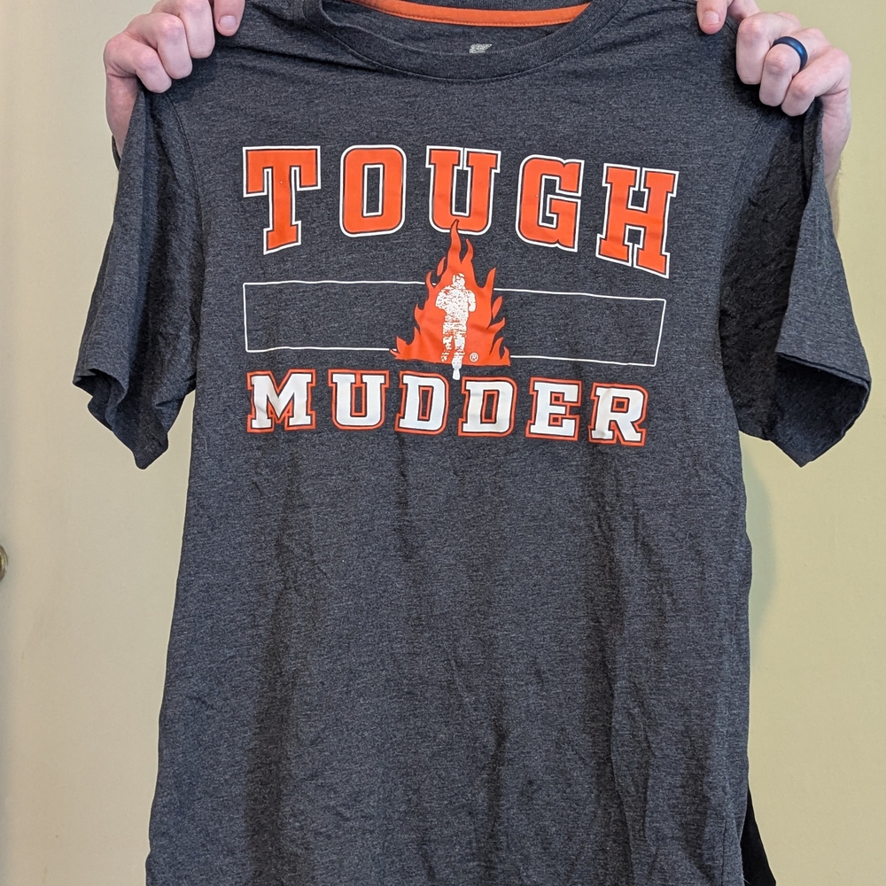 Colosseum Gray and Orange Short Sleeve Tee